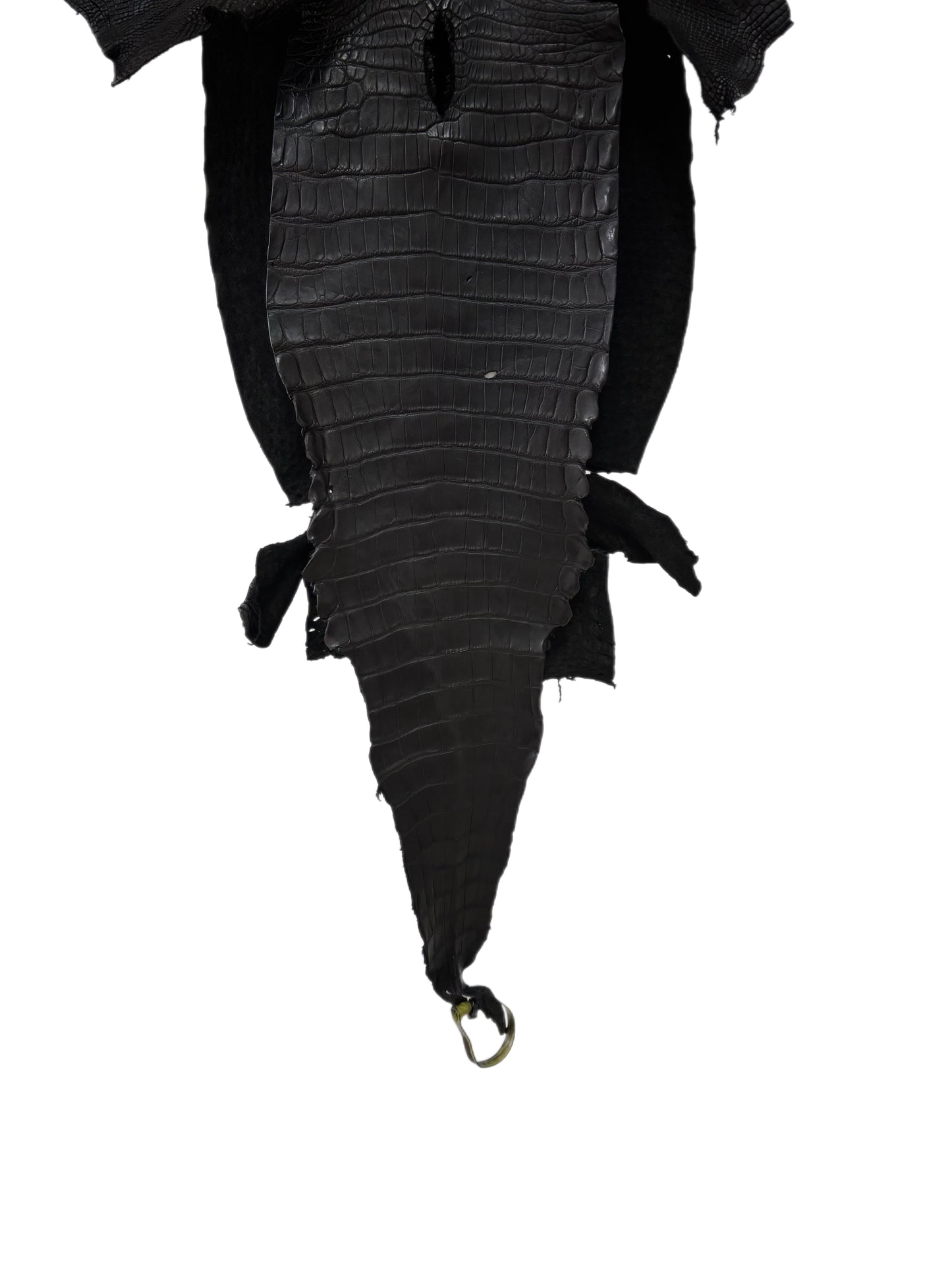 34 cm Grade 2/3 Black Matte Farm-Raised American Alligator Leather - Tag: LA25-0311253