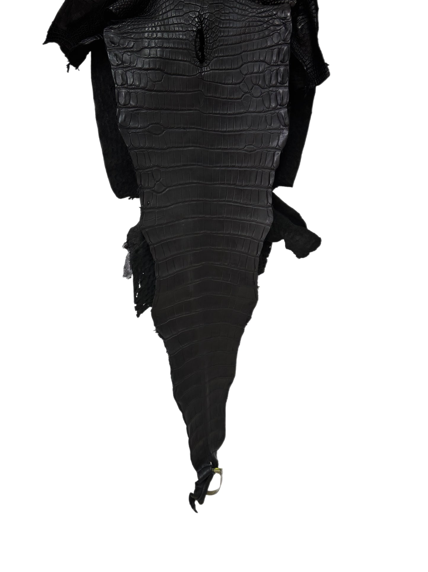35 cm Grade 2/3 Black Matte Farm-Raised American Alligator Leather - Tag: LA25-0311373