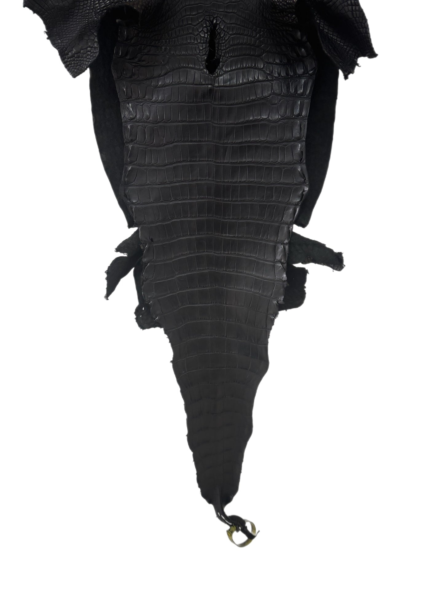 33 cm Grade 1/2 Black Matte Farm-Raised American Alligator Leather - Tag: LA25-0311088