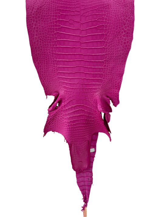 38 cm Grade 1/2 Rosa Matte Wild American Alligator Leather - Tag: LA16-0040481