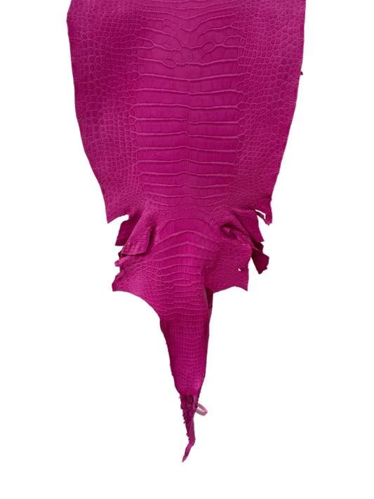41 cm Grade 2/3 Rosa Matte Wild American Alligator Leather - Tag: LA23-0022552