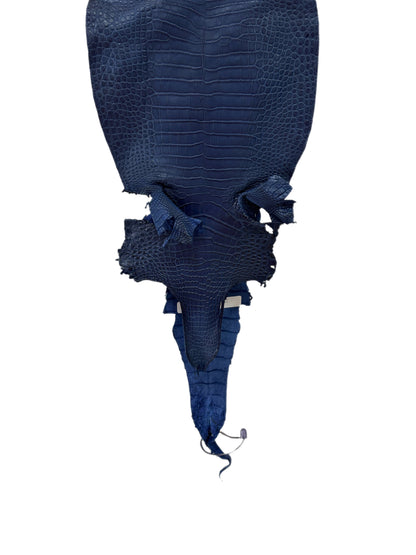 27 cm Grade 2/3 Admiral Blue Matte Farm-Raised American Alligator Leather - Tag: LA21-0328702