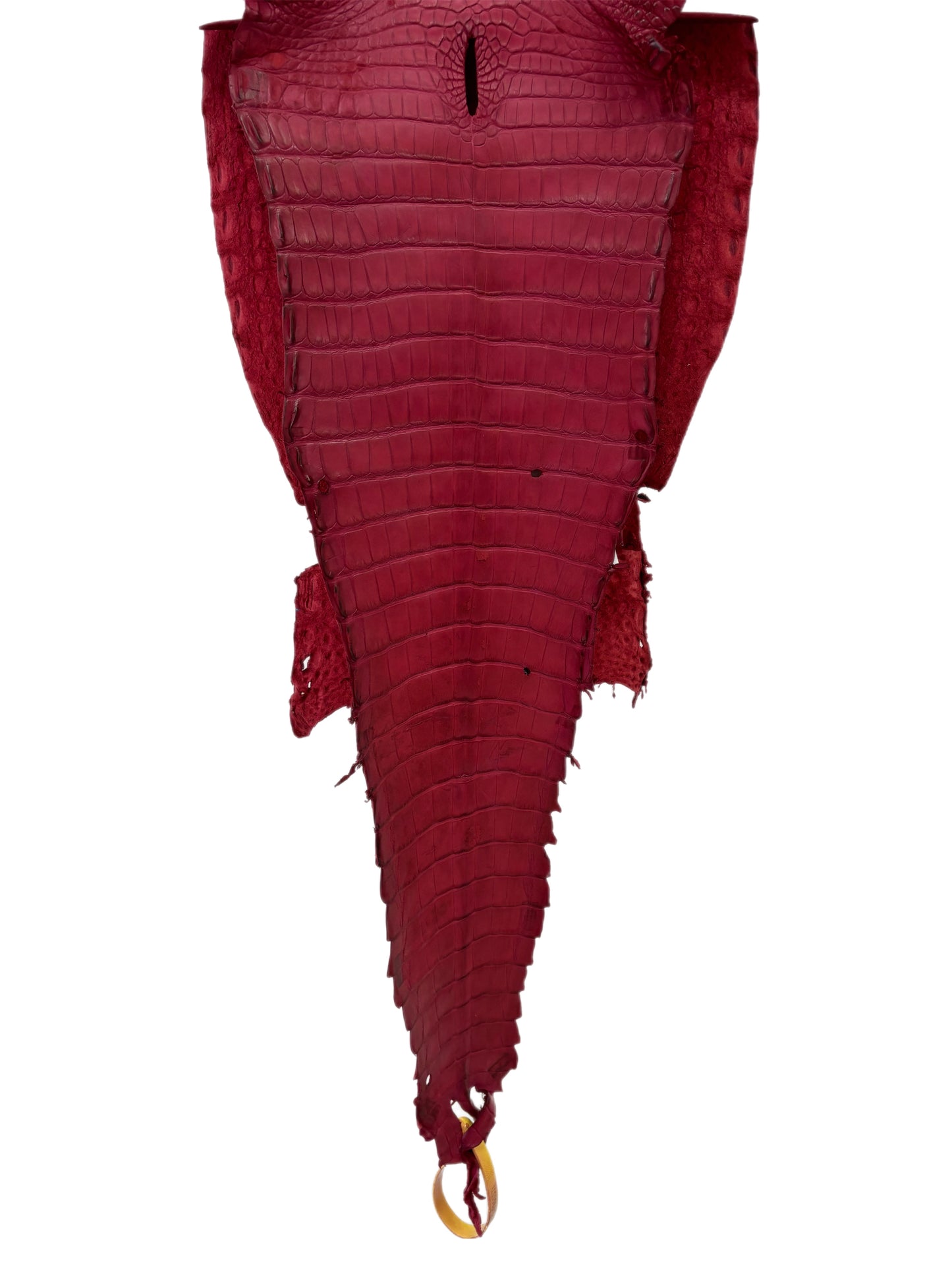 24 cm Grade 3/4 Scarlet Matte Farm-Raised American Alligator Leather - Tag: FL22-0030107