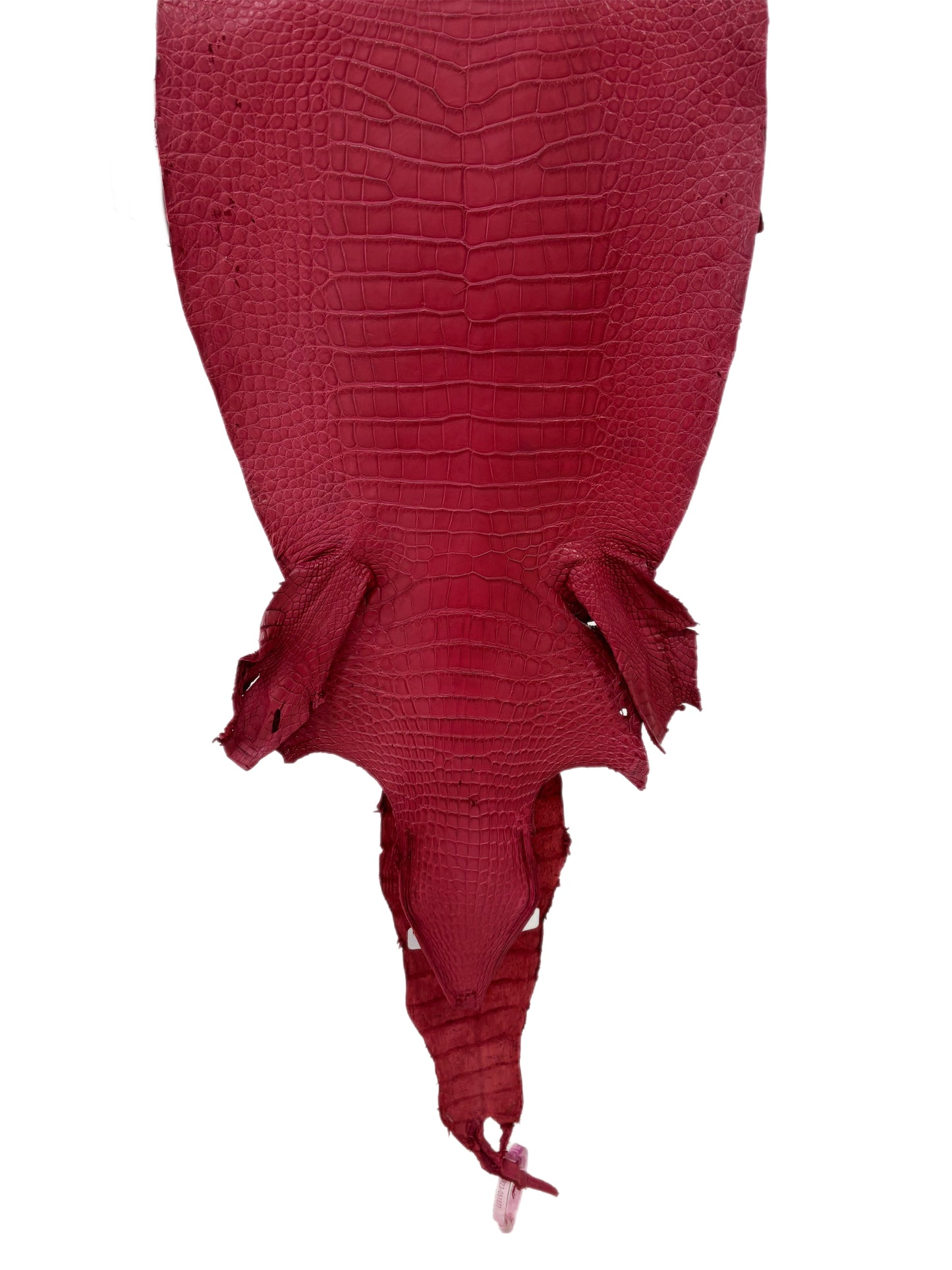 33 cm Grade 3/4 Scarlet Matte Wild American Alligator Leather - Tag: LA23-0051877