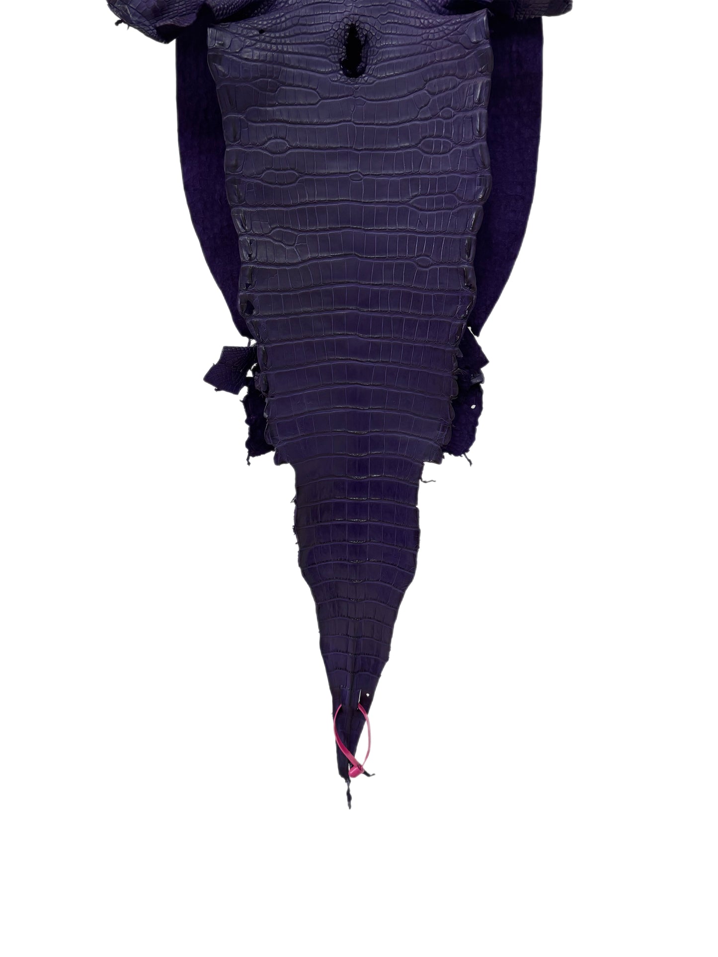32 cm Grade 2/3 Violet Primavera Matte Farm-Raised American Alligator Leather - Tag: LA21-0328689
