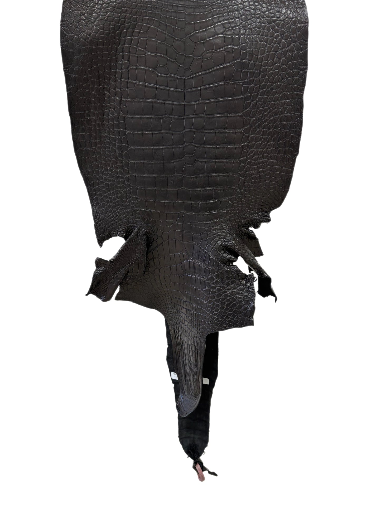 44 cm Grade 2/3 Black Matte Wild American Alligator Leather - Tag: LA24-0022762