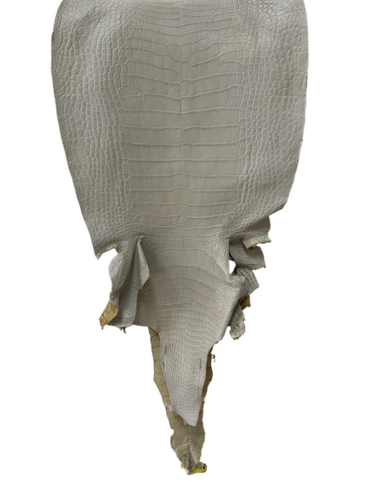 46 cm Grade 2/3 Dune Matte Wild American Alligator Leather - Tag: LA25-0013111
