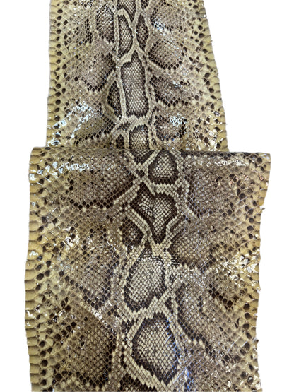 1.9 M Front Cut Glazed Python Leather With Markings