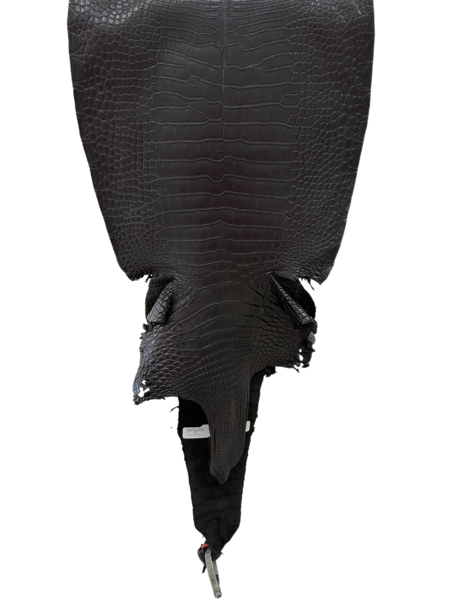 32 cm Grade 2/3 Black Matte Farm-Raised American Alligator Leather - Tag: LA23-0531546