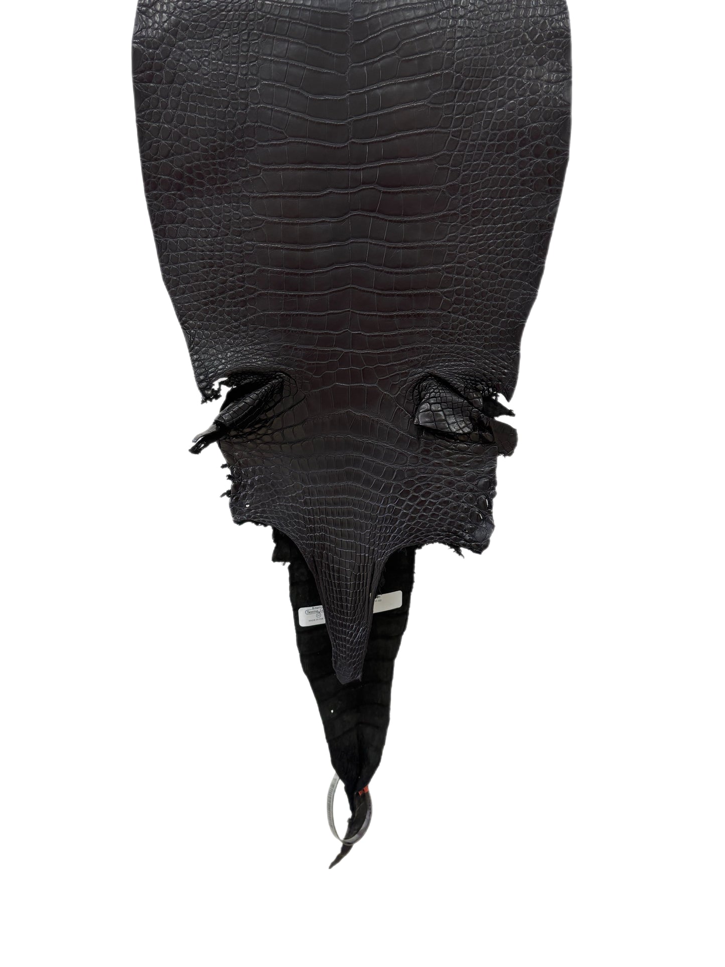 30 cm Grade 2/3 Black Matte Farm-Raised American Alligator Leather - Tag: LA23-0531785