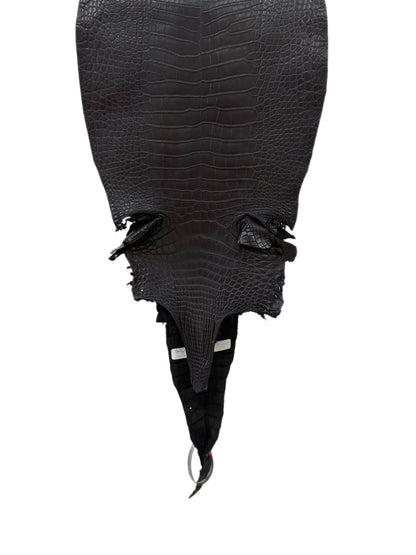 30 cm Grade 2/3 Black Matte Farm-Raised American Alligator Leather - Tag: LA23-0531785