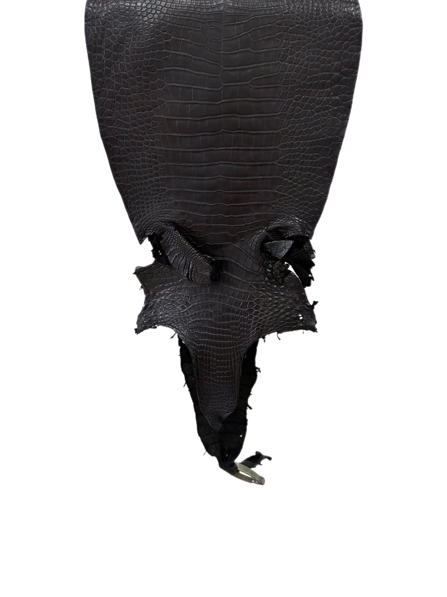 30 cm Grade 2/3 Black Matte Farm-Raised American Alligator Leather - Tag: LA23-0531905