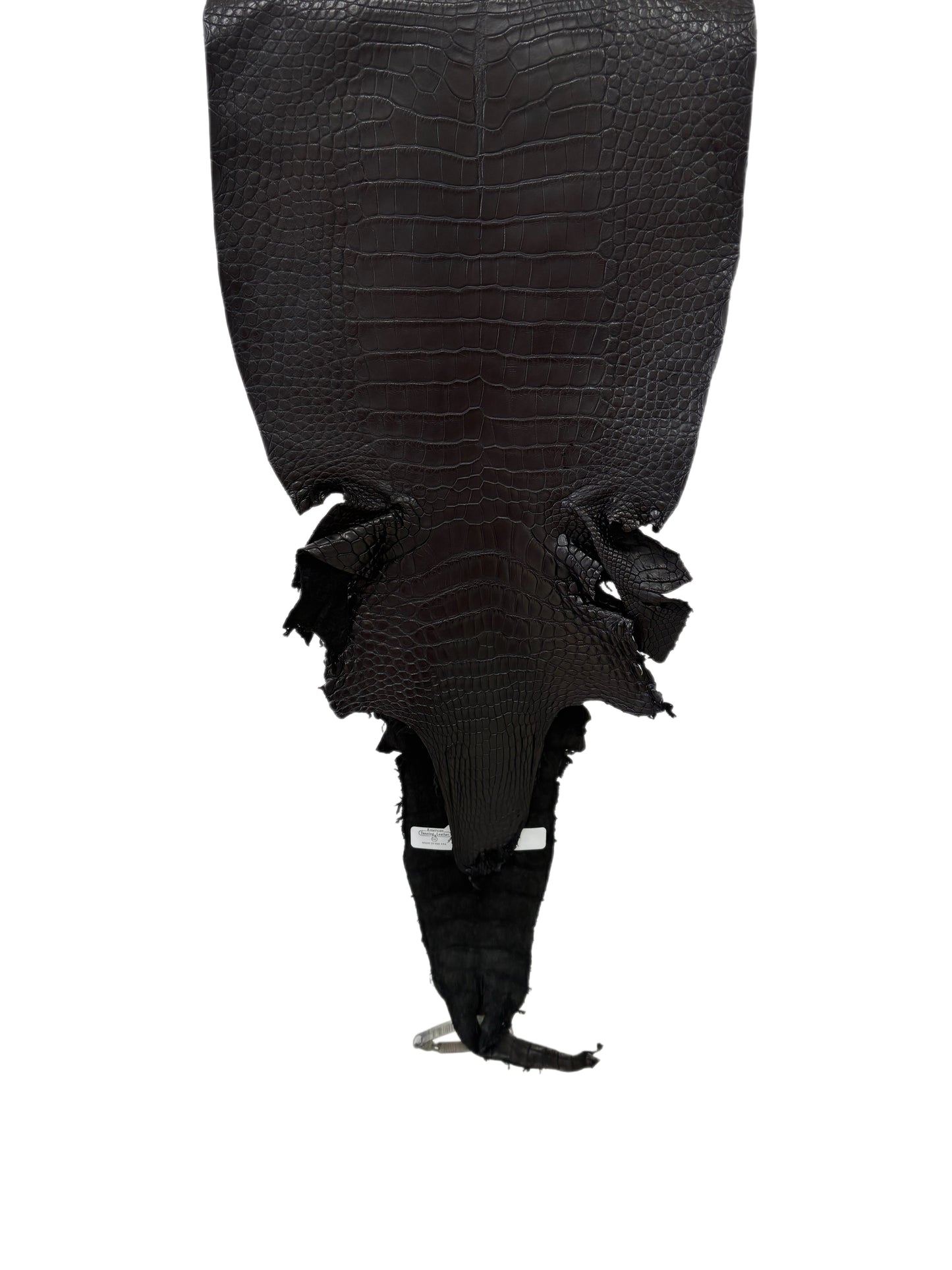 30 cm Grade 2/3 Black Matte Farm-Raised American Alligator Leather - Tag: LA23-0531475