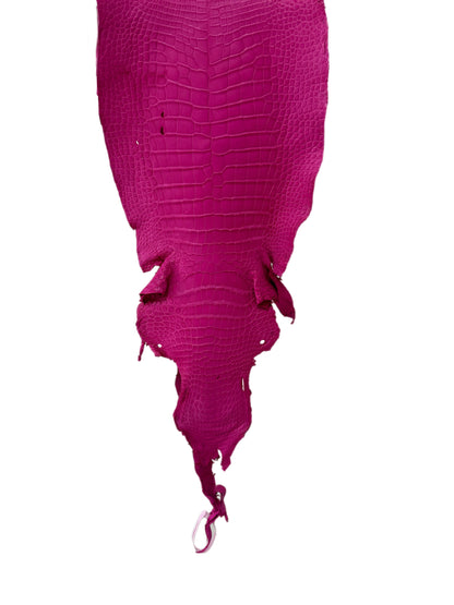 31 cm Grade 3/4 Fuchsia Matte Wild American Alligator Leather - Tag: LA23-0019792