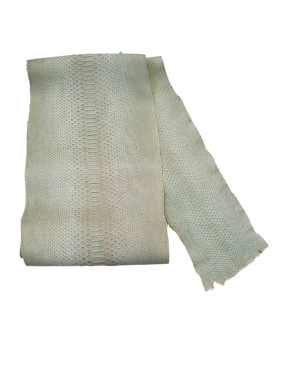 2.55 M Sage Green Matte Back Cut Python Leather