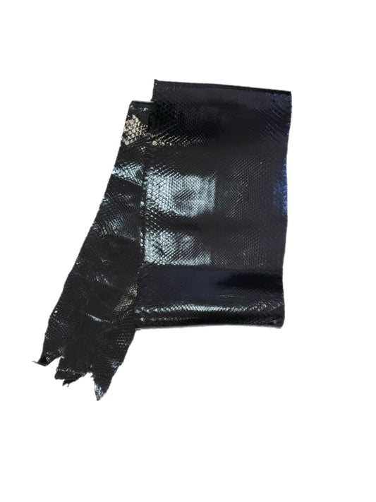 1.8 M Black Glazed Front Cut Python Leather