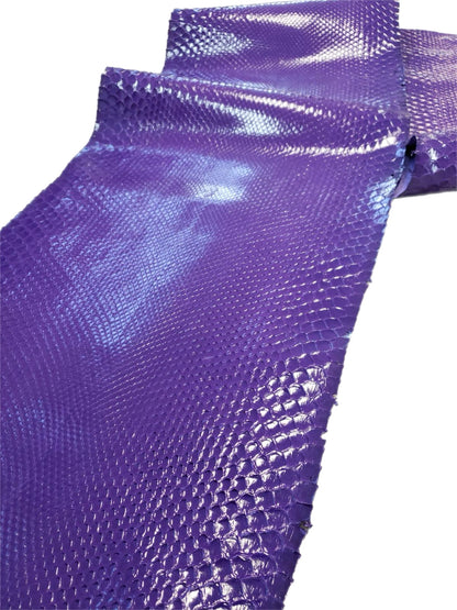 2.4 M Front Cut Purple Glazed Python Leather