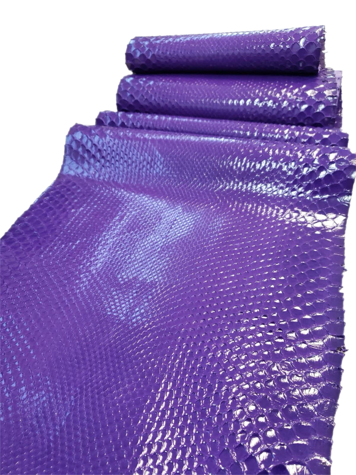 2.4 M Front Cut Purple Glazed Python Leather