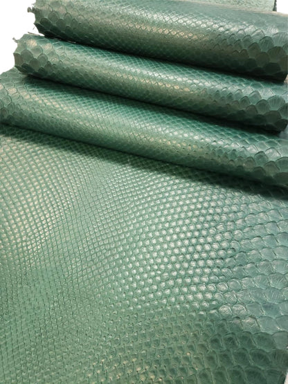 2.6 M Front Cut Green Matte Python Leather