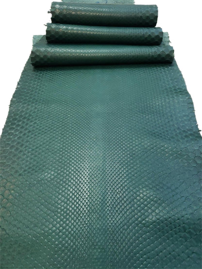 2.6 M Front Cut Green Matte Python Leather