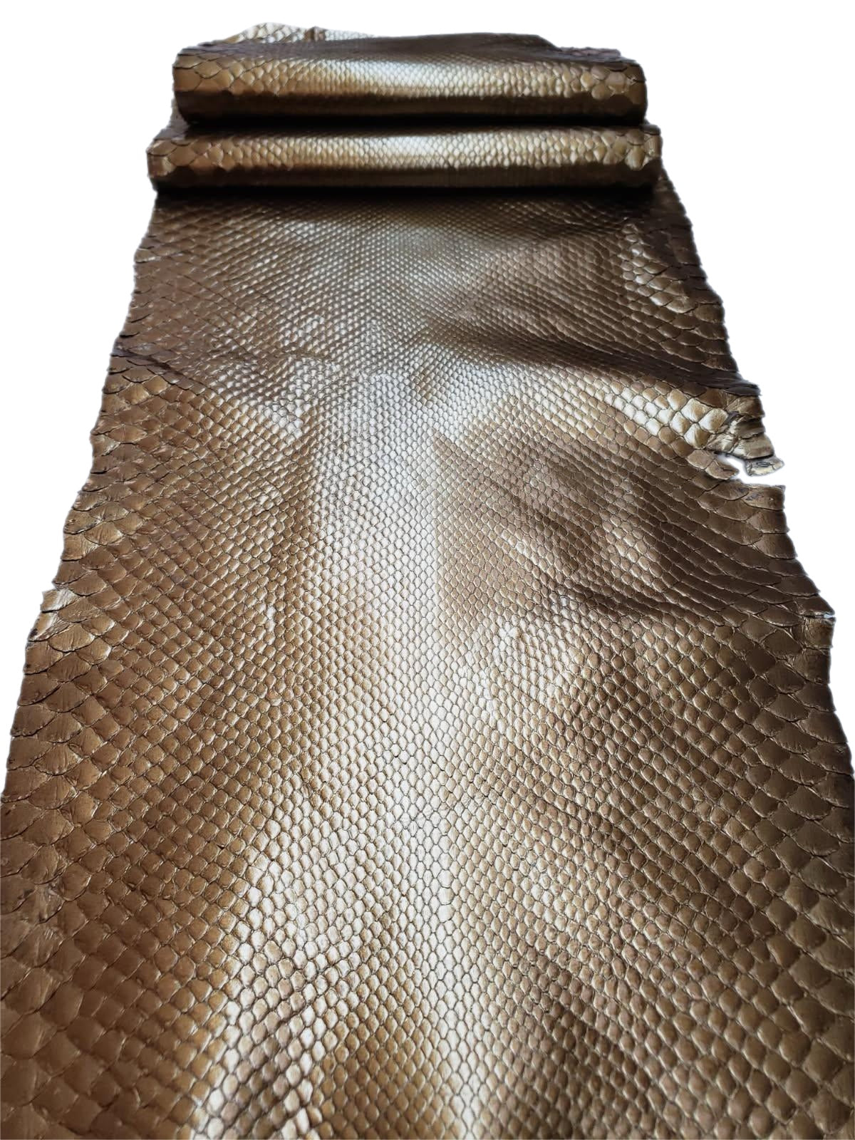 1.2 M Front Cut Bronze Metallic Python Leather