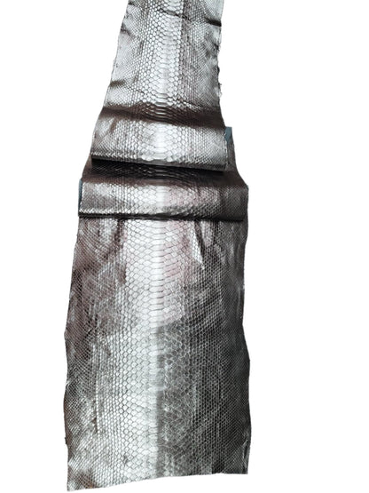 1.45 M Back Cut Gun Metal Python Leather