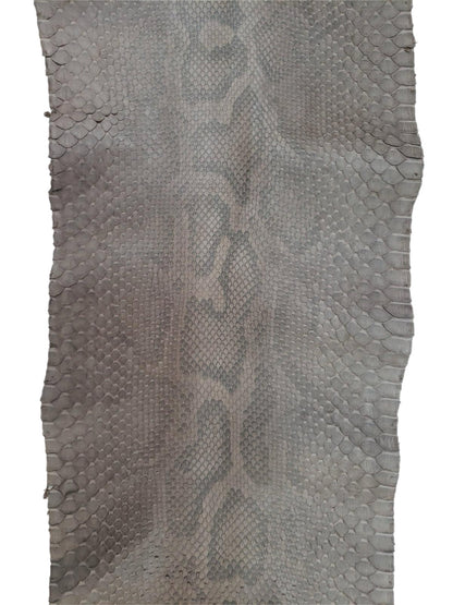 1.5 M Front Cut Taupe Matte Python Leather with Natural Markings