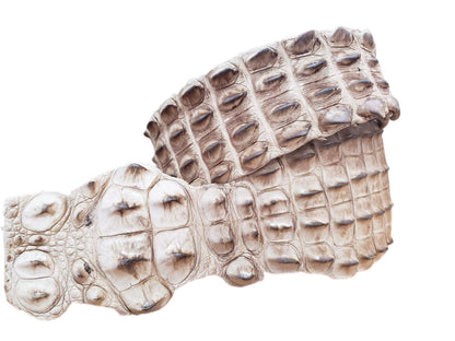 90-99 Cm Grade 1 Tan Vintage Matte Nile Crocodile Backstrap Leather