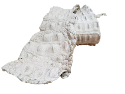 90-99 Cm Grade 1 Bone Matte Nile Crocodile Backstrap Leather