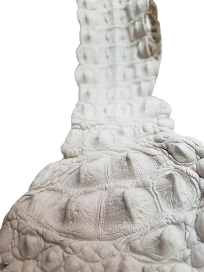 90-99 Cm Grade 1 Bone Matte Nile Crocodile Backstrap Leather