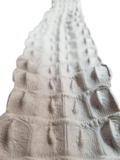 90-99 Cm Grade 1 Bone Matte Nile Crocodile Backstrap Leather