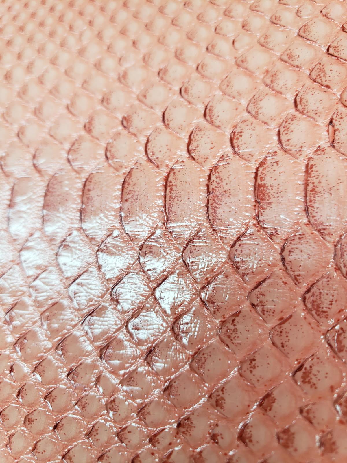 2.4 M Front Cut Coral Glazed Python Leather