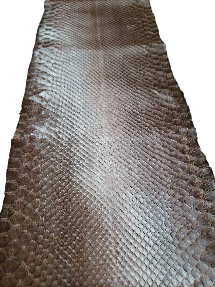 1.2 M Brown Glazed Front Cut Python Leather