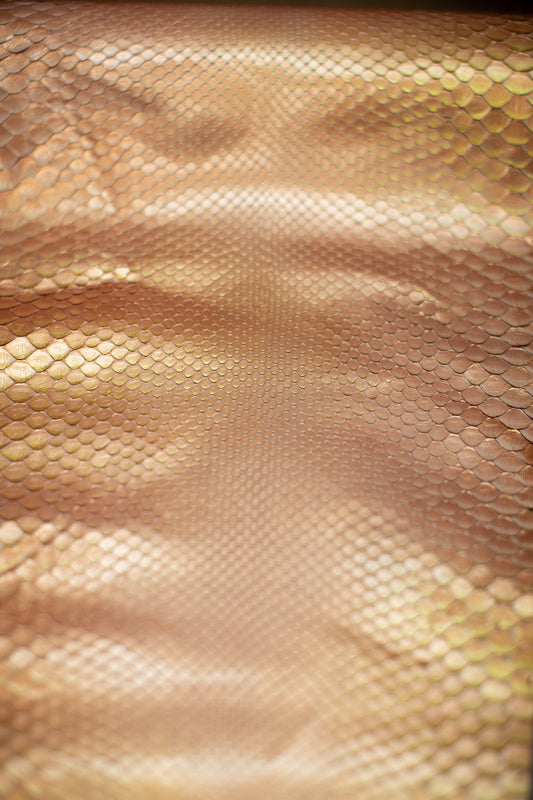 2.6 M Copper Metallic Python Leather