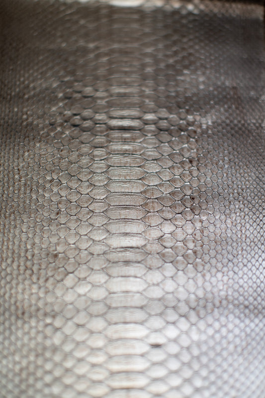 2.05 M Distressed Gold Metallic Python Leather